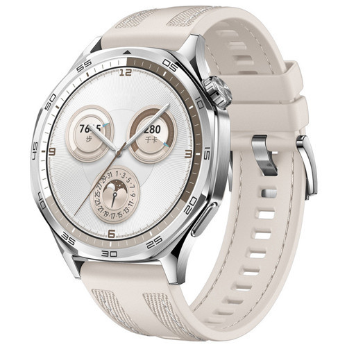 Huawei Watch Gt 5 Uyumlu Mkst Krd-128 Silikon Kordon-Krem