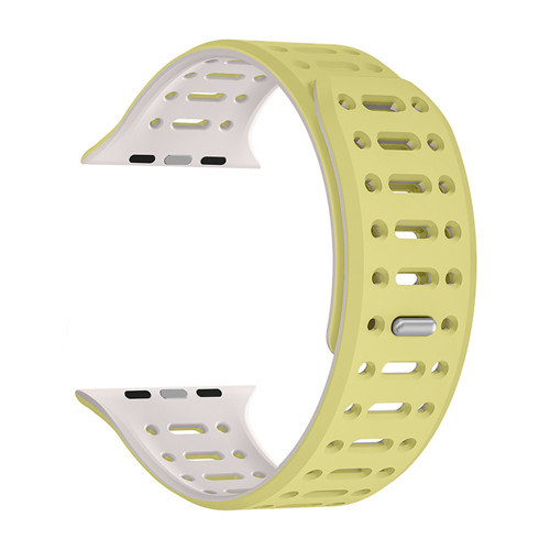 Watch 42mm Uyumlu MKST KRD-124 Silikon Kordon Strap Kayış-Sarı
