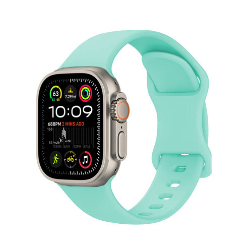 Watch Ultra 49mm Uyumlu MKST KRD-131 Silikon Kordon Strap Kayış-Açık Yeşil