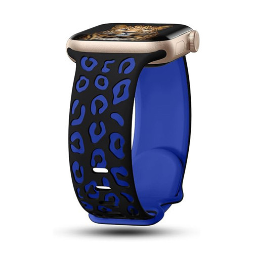 Watch 44mm MKST KRD-140 Silikon Kordon Strap Kayış - Siyah-Mavi