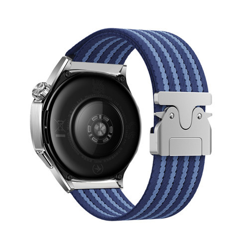 Amazfit Pace MKST KRD-133 22mm Naylon Kumaş Hasır Örgülü Kordon - Mavi