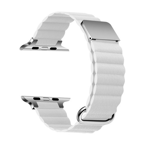 Maks Technology Watch 38mm Uyumlu KRD-78 PU Deri Kordon Strap Kayış MKST- Beyaz
