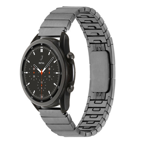 Galaxy Watch 46mm Uyumlu KRD-82 22mm Metal MKST Kordon-Gri