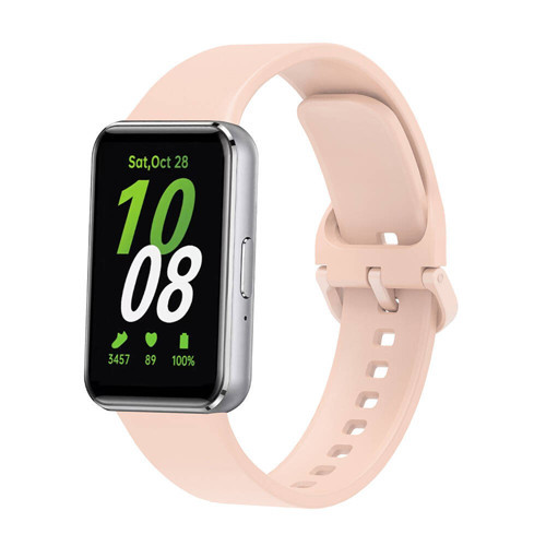Galaxy Fit 3 Silikon Kordon MKST KRD-110 Strap Kayış-Pembe