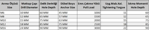 S Tipi M12 Çekmeli Çelik Dubel ( 10 Adet)