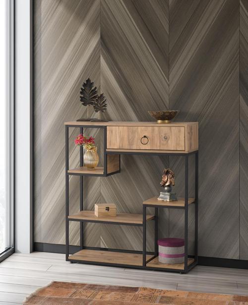 Ekonomik Ferforje Raflı Dresuar Çiçeklik 100x30x92 cm