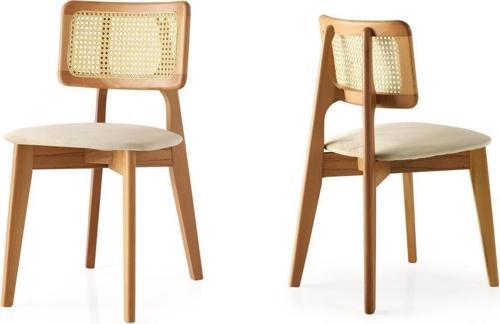 Zion Ahşap Ağaç Sandalye 2 li Set