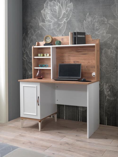 Genç Odası Trend Yarım Kitaplıklı Çalışma Masası 110x60x144 cm