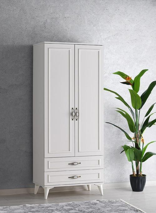 Irmak 2 Kapılı 2 Çekmeceli Gardırop Elbise Dolabı 80x48x195 cm