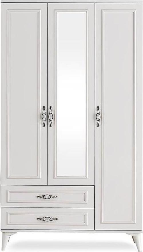 Irmak 3 Kapılı 2 Çekmeceli Gardrop Elbise Dolabı 120x48x195 cm