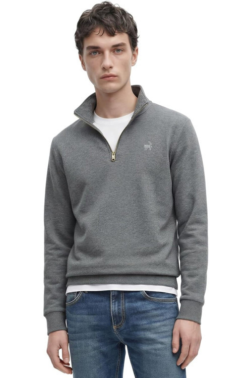 Premium Erkek Yakası Fermuarlı Sweatshirt Emilio