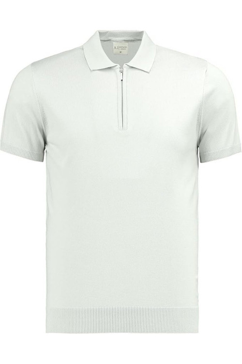 Erkek Fit Fermuarlı Triko Polo Tişört Stefano