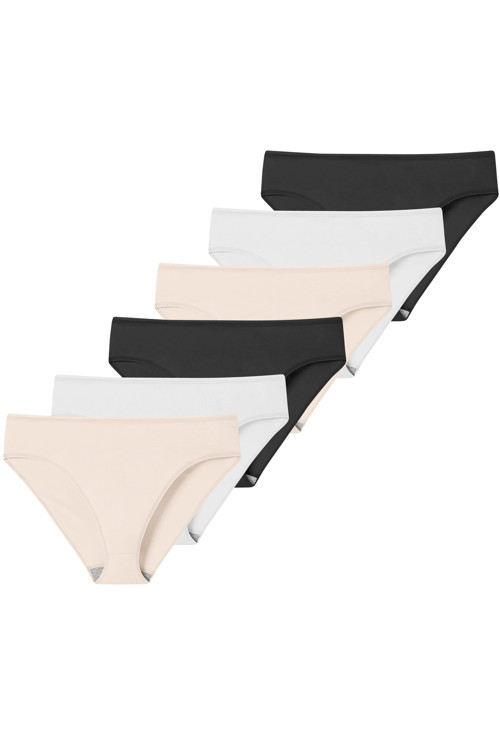 Gıorgına Ferrı Likralı 6'Lı Kutu Premium Slip Külot Laura G-006 C