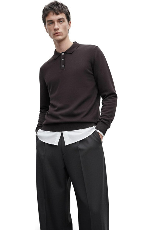 Premium Erkek Polo Yaka Triko Kazak Massimiliano