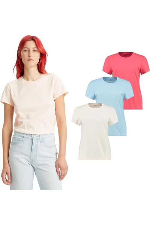 Gıorgına Ferrı 3'Lü Kutu Premium Kadın Tee T-Shirt Valeria