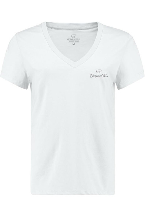 Gıorgına Ferrı Premium Kadın Ess Logo V Yaka Tee T-Shirt Irina