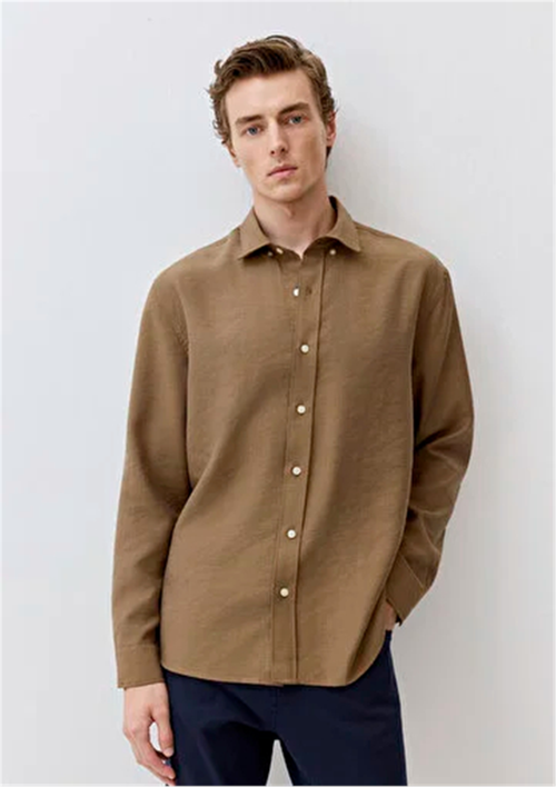 Mavı M0211650-70378 Shıtake Erkek Regular Uzun Kollu Tencel Gomlek