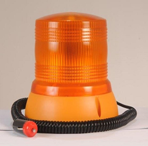 12-24V Süper Led Büyük Çakar Lamba Sarı Çakmak Fişli Mıknatıslı (1 Ad )