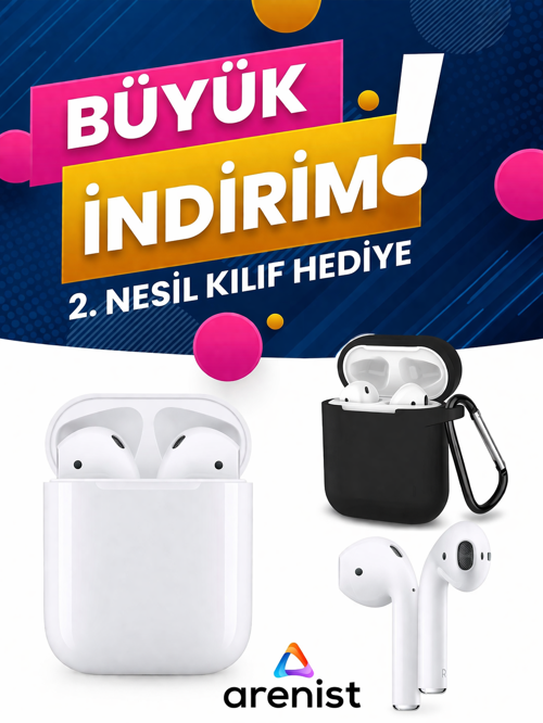 Beyaz Ipone 2. Nesil Uyumlu Bluetooth Kulaklık