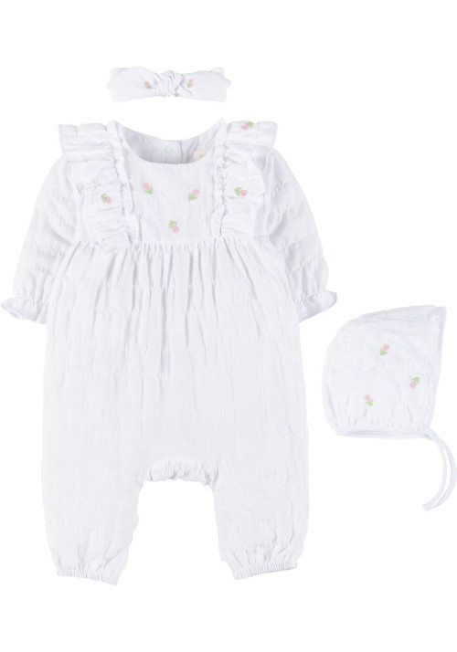 İdilbaby Kız Bebek 3'lü Tulum Takım
