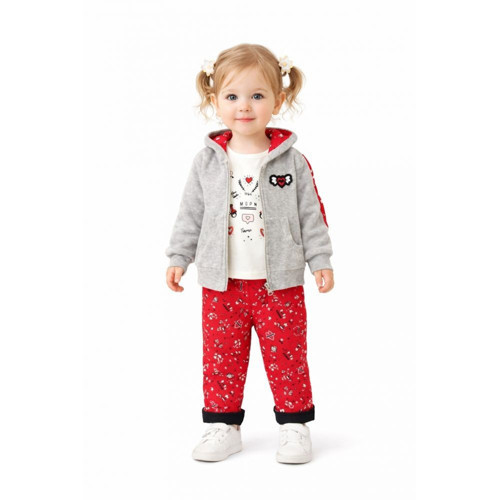 Tiamo Kız Çocuk Astarlı Pantolon 3 lü Takım
