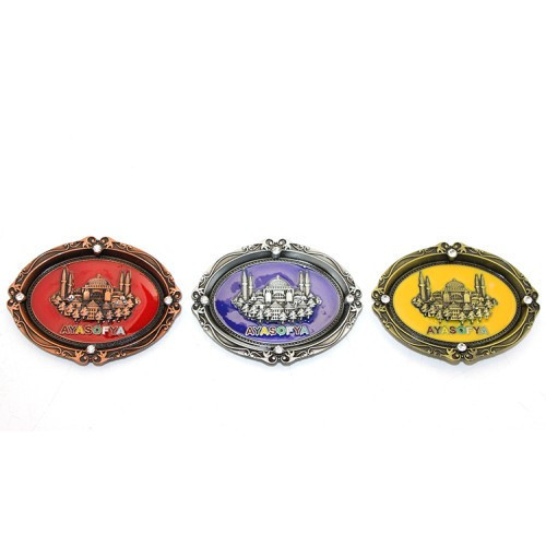 ieg™ İstanbul Temalı Metal Magnet Ayasofya Kabartmalı