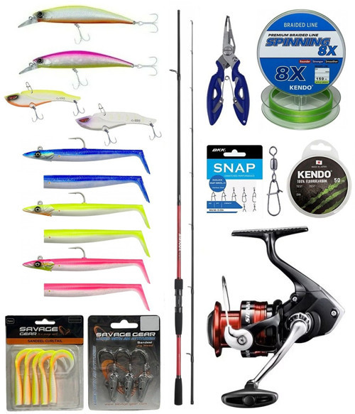Levrek & Çipura Spin Olta Seti Shimano Kamış Sienna Spinning EVA 2,69m 10-35g 2pc&Shimano Sienna 4000 Fg Spi