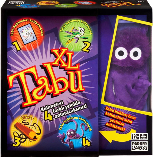 Tabu XL Kutu Oyunu, 4 Farklı Oyun Alternatifi, Klasik Oyunun Yanı Sıra Çizerek, Tabu Kuklasıyla Anlatarak ve En F
