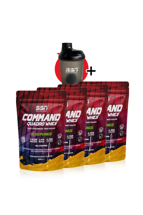 Command Quadro Whey 1800 Gr 60 Şase Muz Mango (15X4 Doypack) Kombinasyon