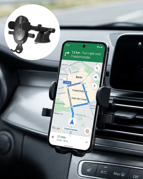 Araç Halandırma Telefon Tutucu 360 Derece Döner Otomatik Kilitli Stand