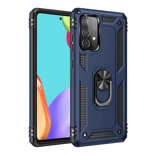 Samsung Galaxy A33 5G Kılıf Sofya Yüzüklü Silikon Kapak - Lacivert