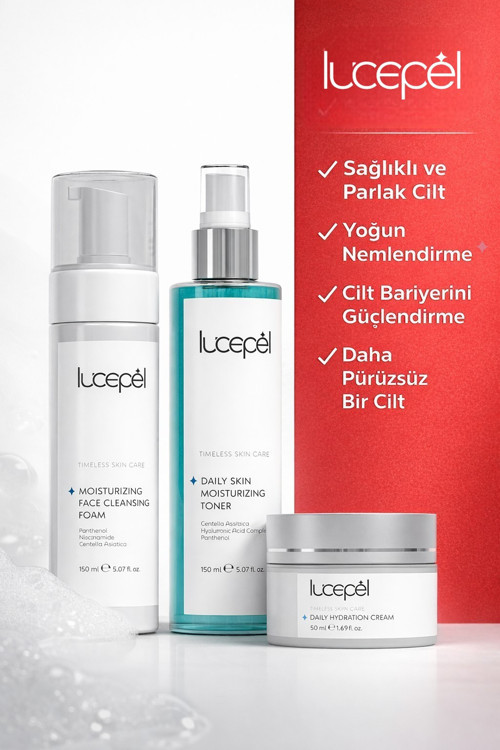 Nemlendirici + Temizleme Köpüğü + Tonik 3'lü Günlük Cilt Bakım Seti