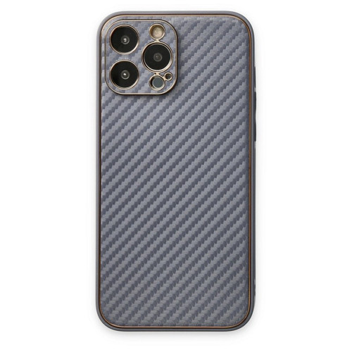 İphone 13 Pro Max Kılıf Coco Karbon Silikon - Gri