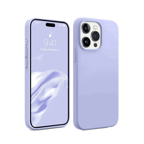 İphone 15 Pro Max Kılıf First Silikon - Lila