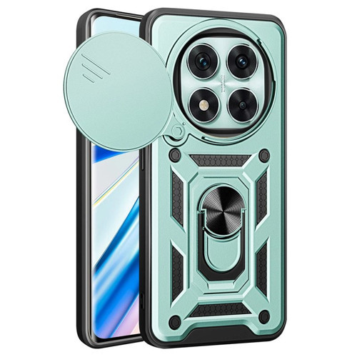 Redmi Note 14 Pro 4g Kılıf Pars Lens Yüzüklü Silikon - Yeşil
