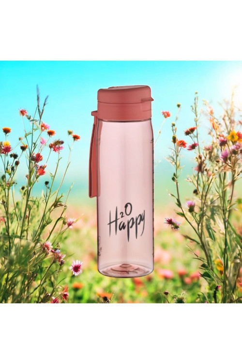 Pure Su Matarası, Süzgeçli Su Kabı, Plastik Suluk, Su Matarası, 730 Ml Pembe