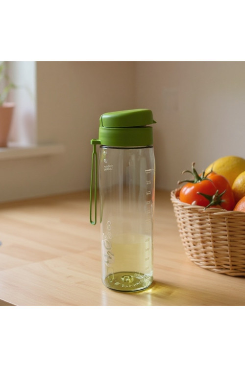 Pure Su Matarası, Süzgeçli Su Kabı, Plastik Suluk, Su Matarası, 730 Ml Yeşil
