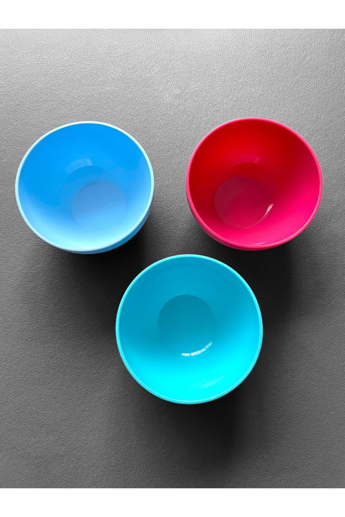 3 Adet Plastik Piknik Kase, Çerez, Çorba, Yoğurt Kasesi 200 Ml 9X5Cm