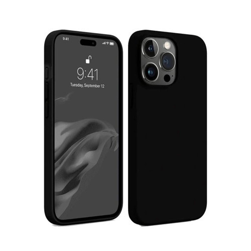 İphone 15 Pro Max Kılıf First Silikon - Siyah