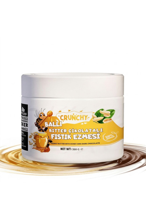 Ballı Bitter Çikolatalı Fıstık Ezmesi 350 Gr