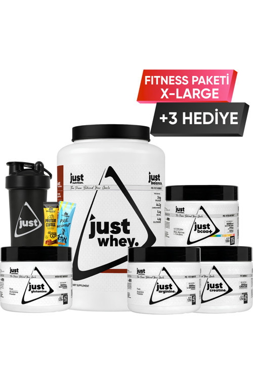 Fitness Paketi - X-Large + 3 Hediye (Protein Tozu + Bcaa + Glutamin + Arjinin + Kreatin)