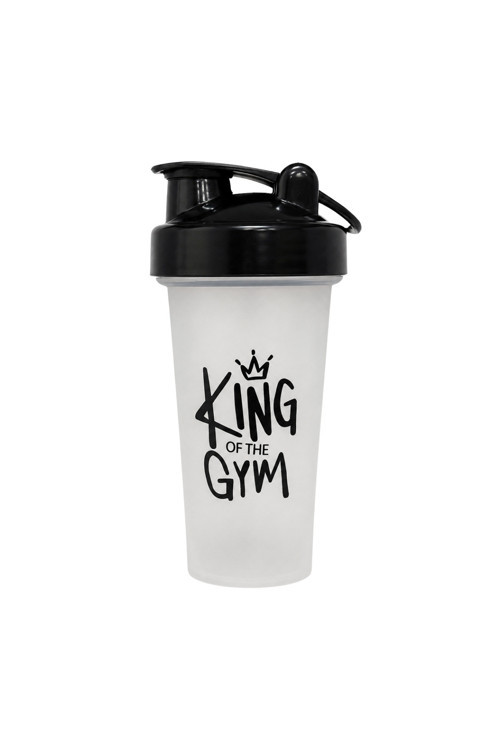 King Of The Gym Shaker 650 ML Ölçekli ve Sızdırmaz Kapaklı Protein Shaker (Şeffaf)