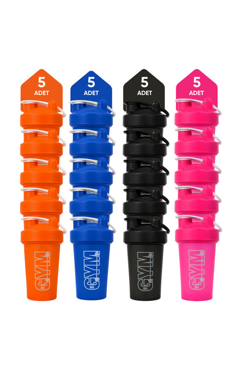 Gym Shaker 550 ML Ölçekli ve Sızdırmaz Kapaklı Protein Shaker 20'li Set