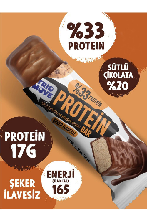 %33 Protein Bar Kurabiyeli ve Sütlü 50gr - 1 Adet