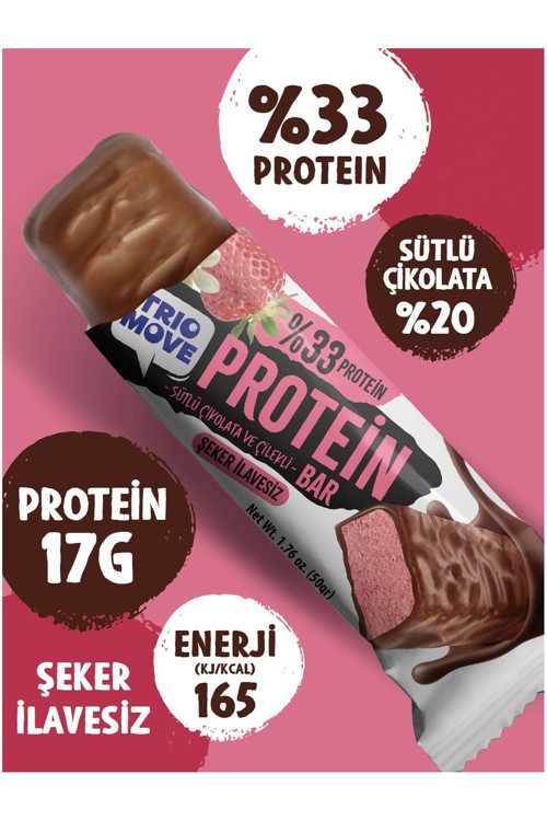 %33 Protein Bar Vanilyalı ve Çilekli 50gr - 1 Adet
