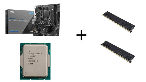 PRO H610M-S DDR4+INTEL I5 14400F+16GB DDR4 RAM ANAKART+ISLEMCI+RAM BUNDLE