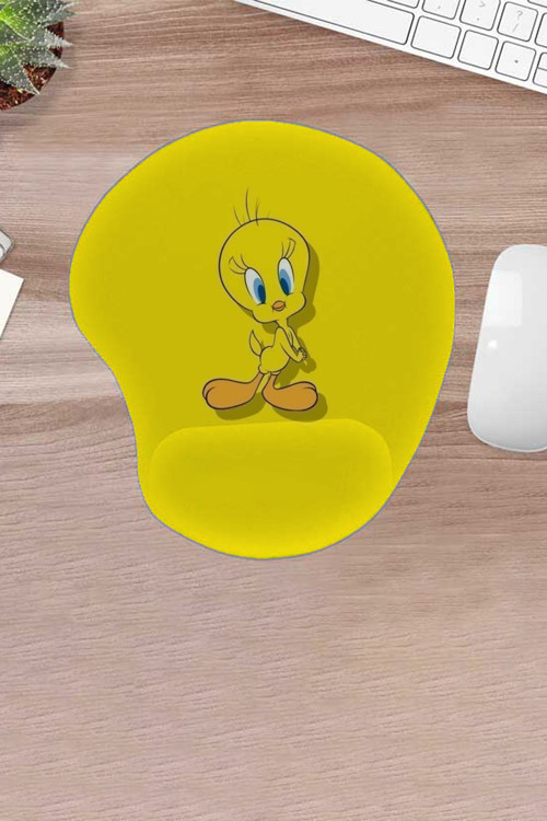 Damla, Sarı, Tweety Karakteri, Çizgi Film Desenli Laptop Bilgisayar Faresi Pedi, Aksesuarı,Mousepad