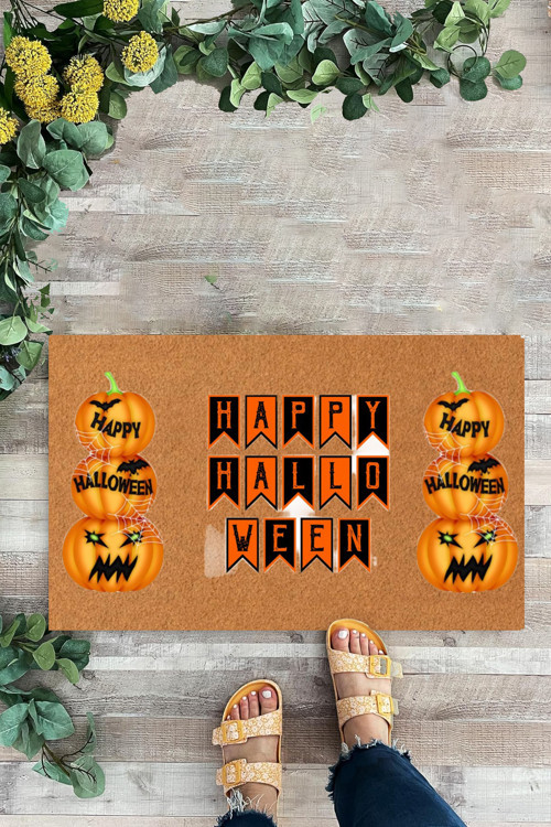 Happy Halloween İç Ve Dış Çok Amaçlı Dekoratif Kapı Önü Paspası