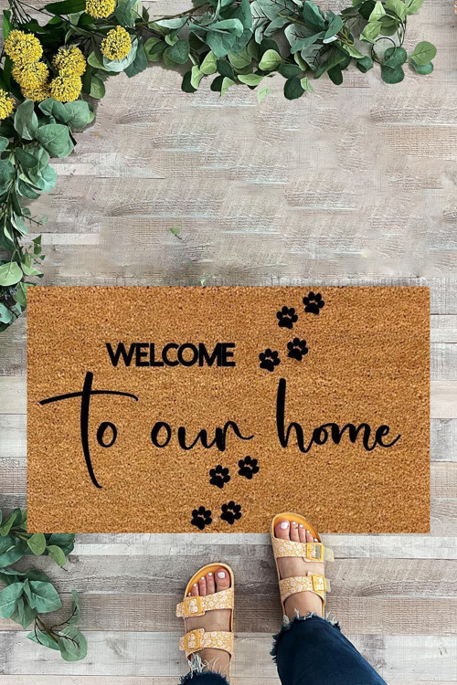 Köpek Patisi, Welcome Home, Desenli Kapı Önü Paspası
