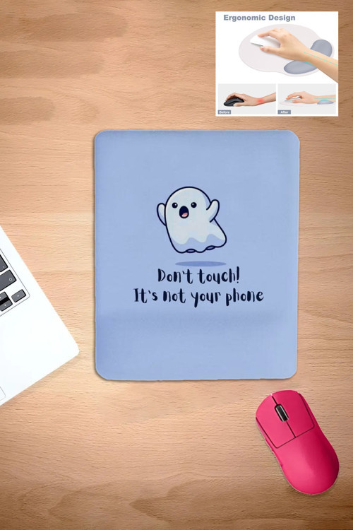 Mavi, Dikdörgen , Desenli, Mousepad, Bilek Destekli Konforlu Mouse Pad, Bilgisayar Aksesuarı